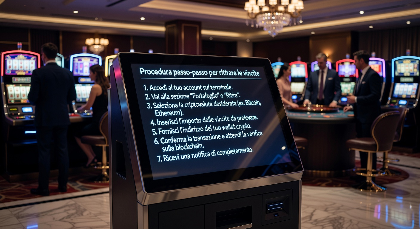 Procedura passo-passo per ritirare le vincite - casino con prelievo crypto casino